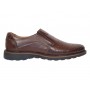 Pantofi barbati casual perforati din piele naturala Bleumarin - GKR506BLUE